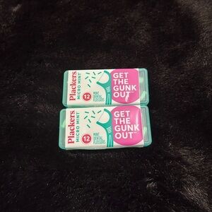 Plackers Micro Mint Dental Flossers Travel Cases - 2 Pack (12 Flossers Each)